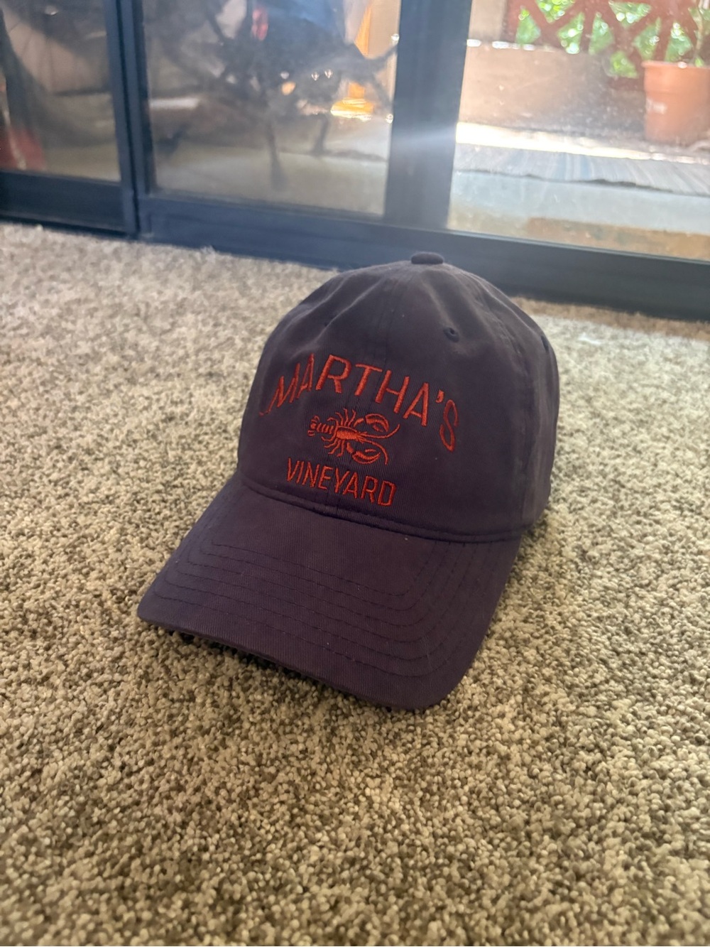 Martha's Vineyard Navy Baseball Cap with Red Embroidery! - Picture 2 of 3